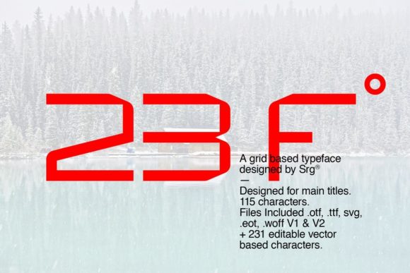 23F: A Futuristic Display Font for Crafters
