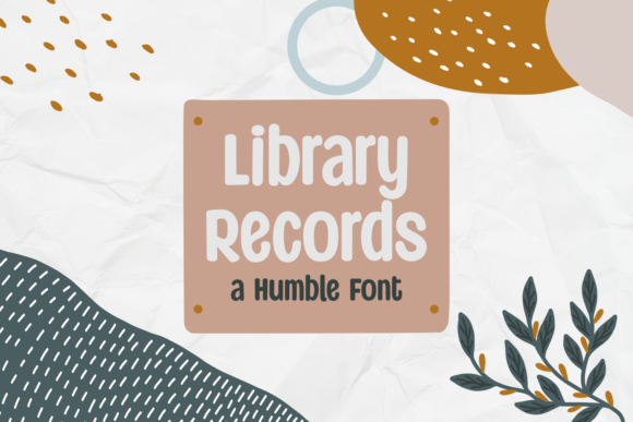 Library Records: A Playful Font for Creative Projects