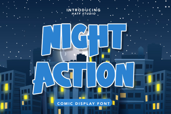 Night Action Font for Business
